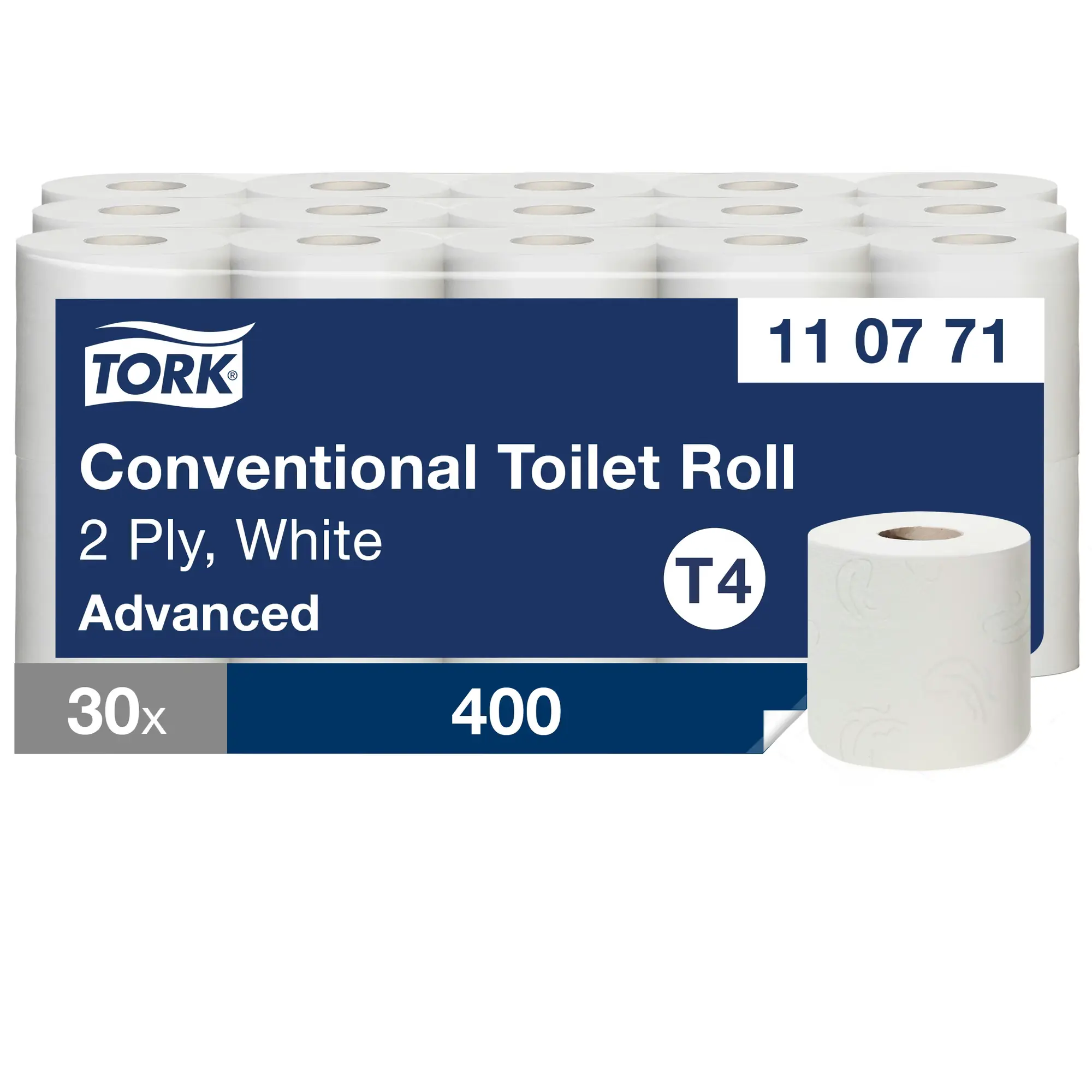 Tork papier toaletowy w rolce konwencjonalnej, opakowanie zbiorcze 30 rolek Advanced T4