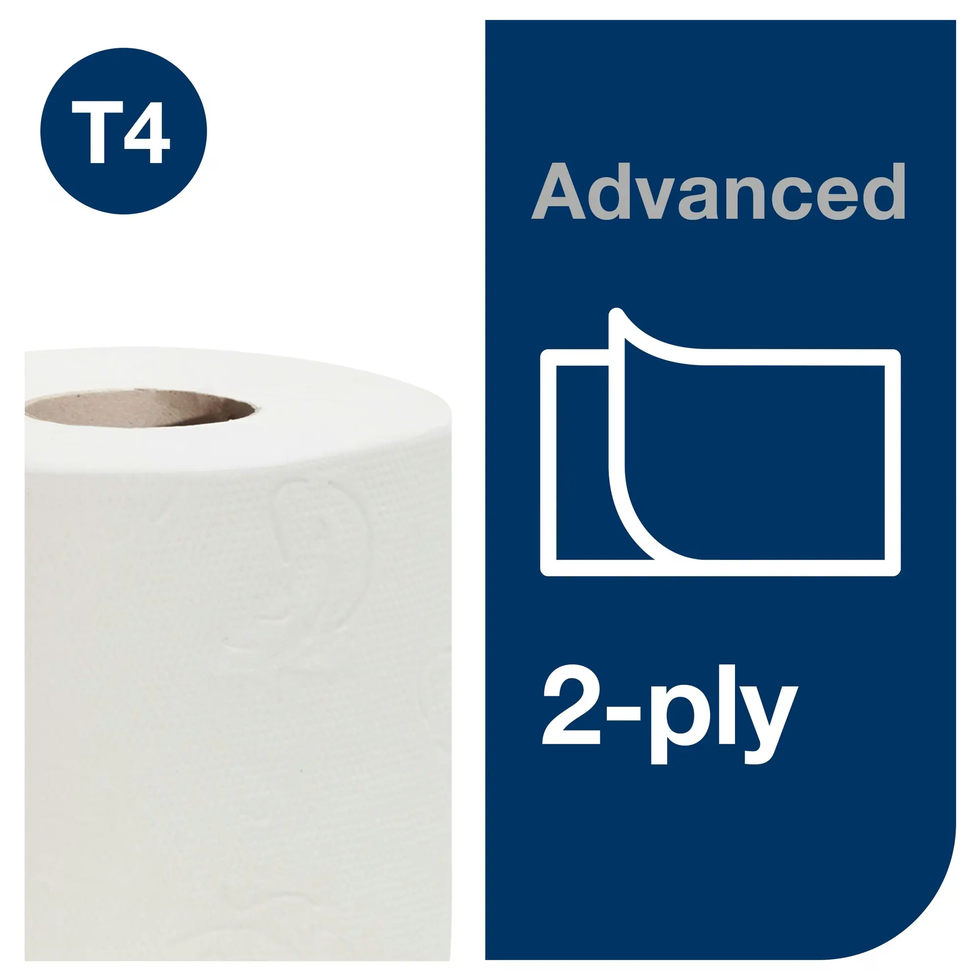Tork papier toaletowy w rolce konwencjonalnej, zbliżenie na strukturę papieru 2-ply Advanced