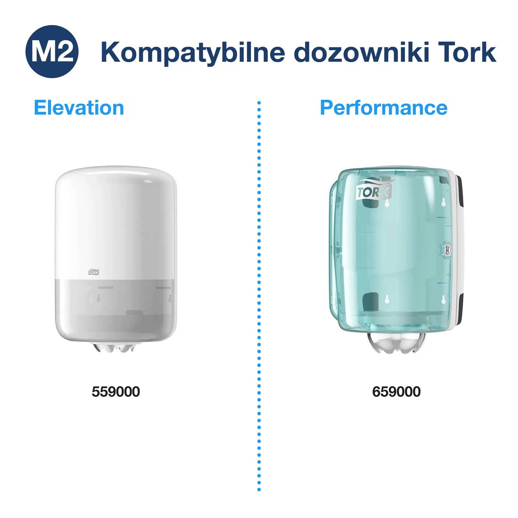 Tork czyściwo papierowe do średnich zabrudzeń, kompatybilne dozowniki system M2 Elevation i Performance