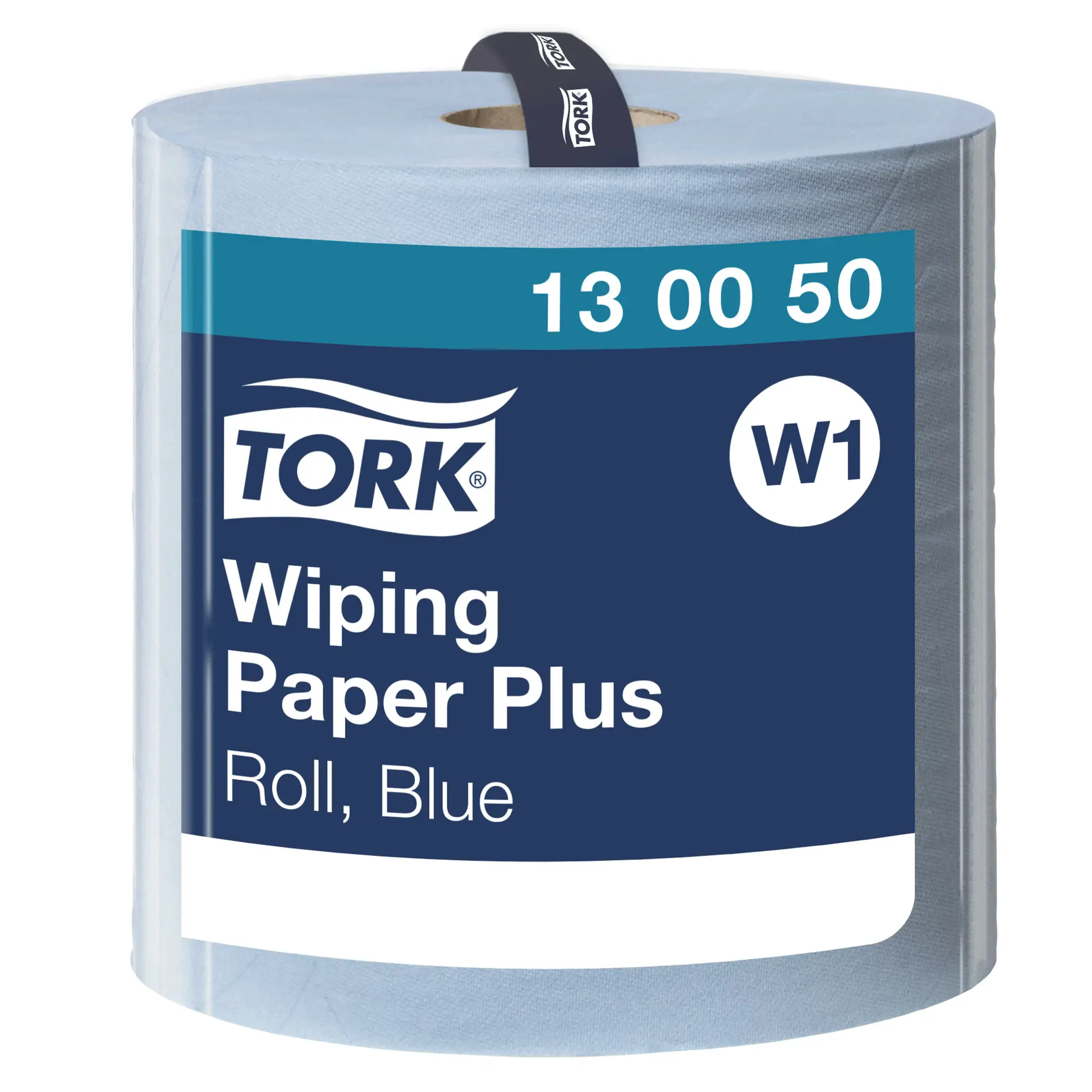 Tork czyściwo papierowe do średnich zabrudzeń, zbliżenie na etykietę produktu Wiping Paper Plus