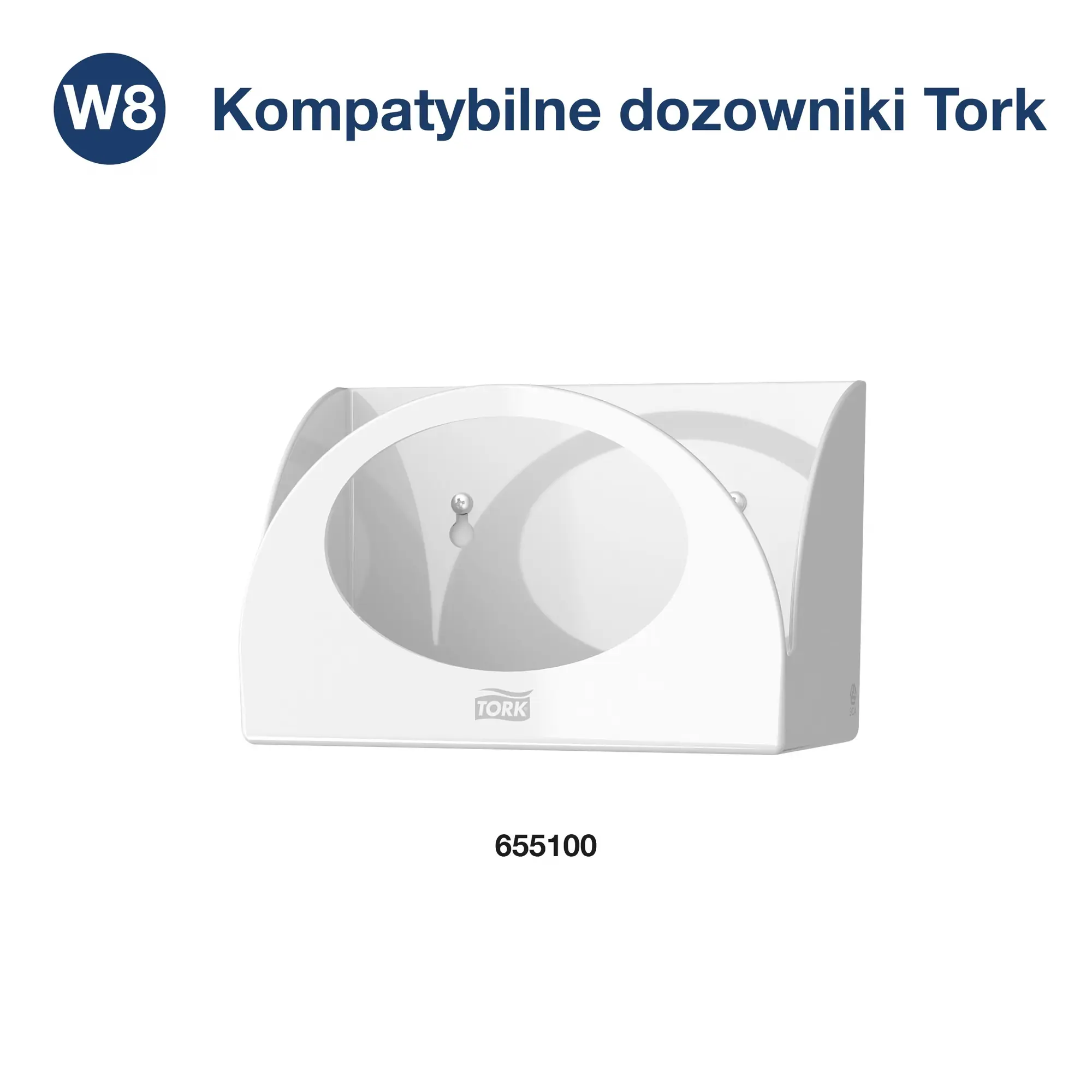 Ściereczki wielorazowe Tork W8, biały dozownik ścienny Tork 655100 kompatybilny z systemem W8