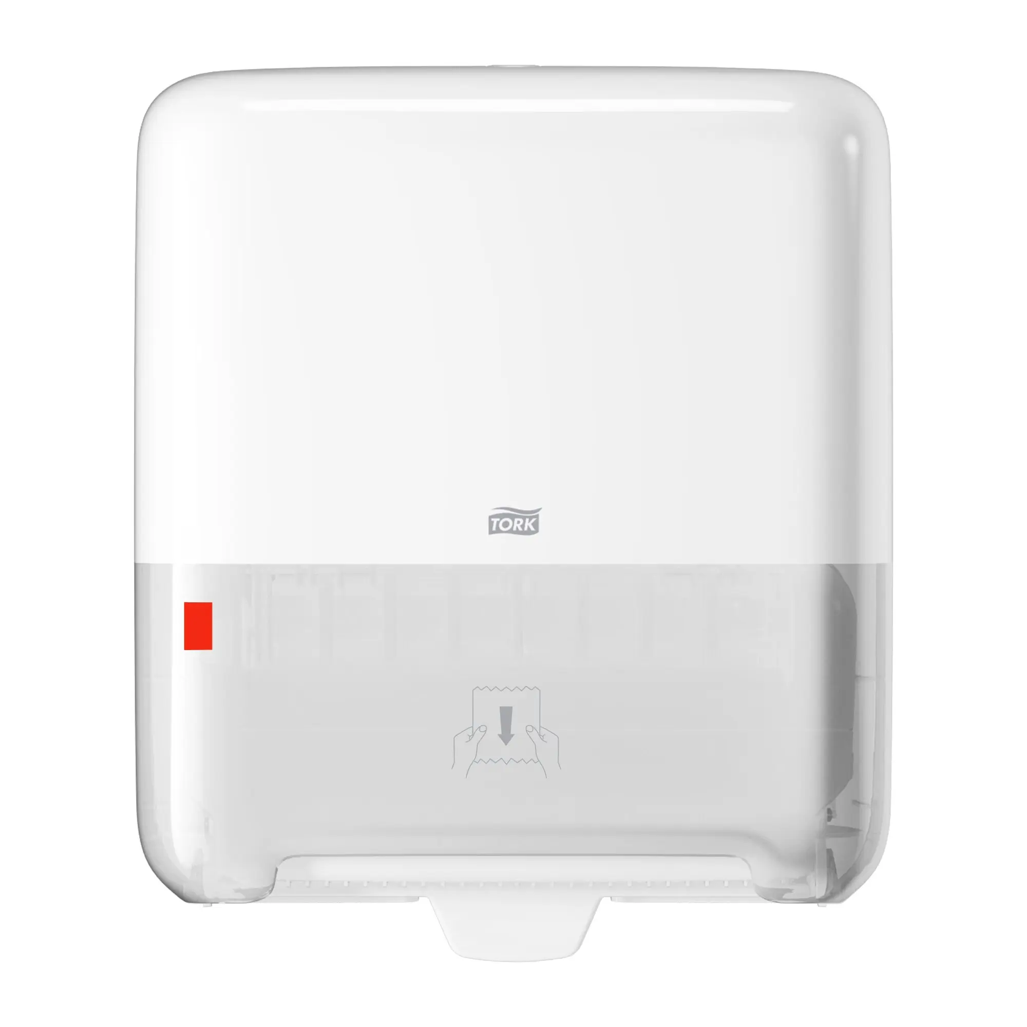 Tork Matic® dozownik do ręczników papierowych w roli 551000, biała obudowa Elevation z widocznym wskaźnikiem zużycia