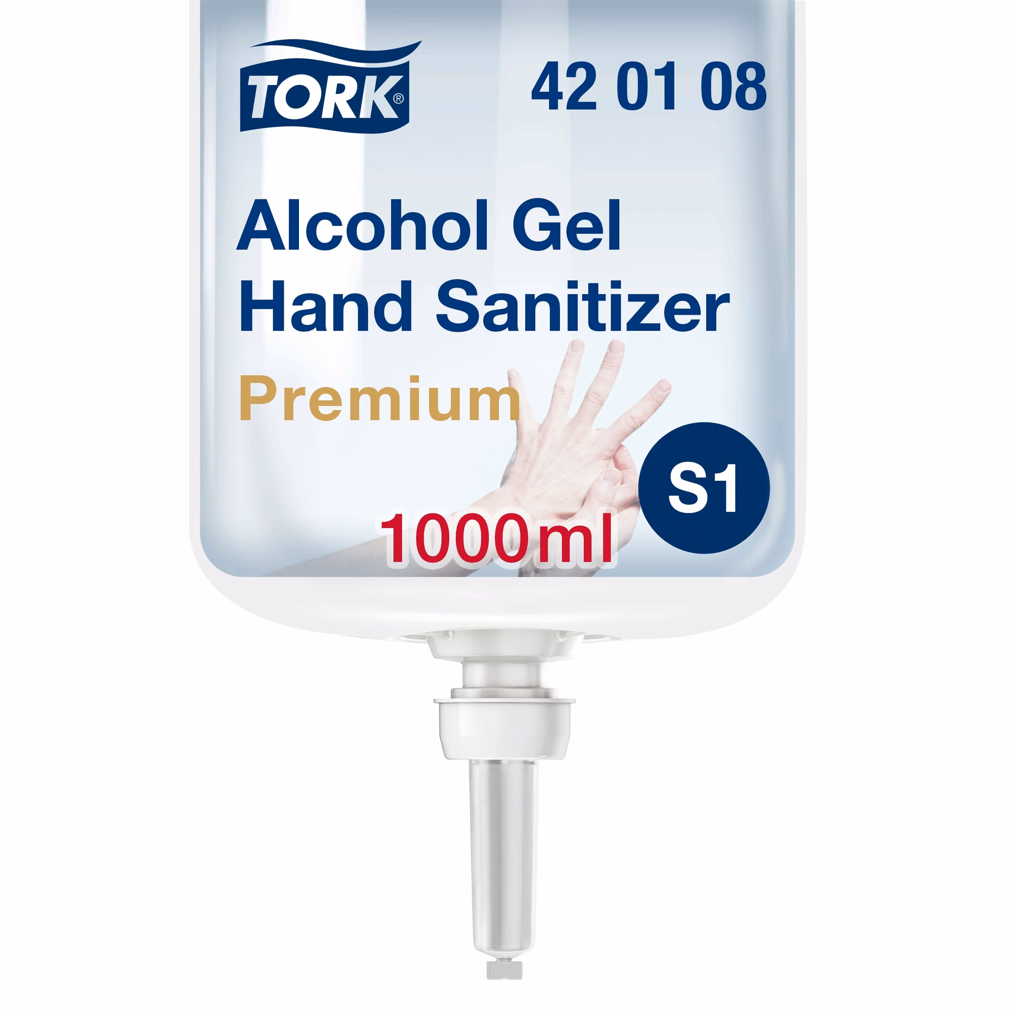 Tork 420108 Alkoholowy Preparat w Żelu do Dezynfekcji Rąk 80% Alkoholu 1000ml Premium S1 Higiena Profesjonalna