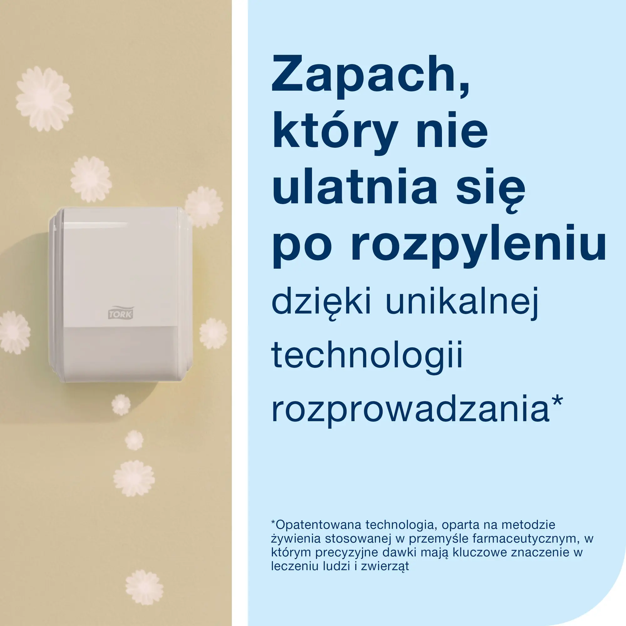 Tork dozownik do odświeżacza powietrza Constant biały A3, zamontowany na ścianie w nowoczesnej łazience