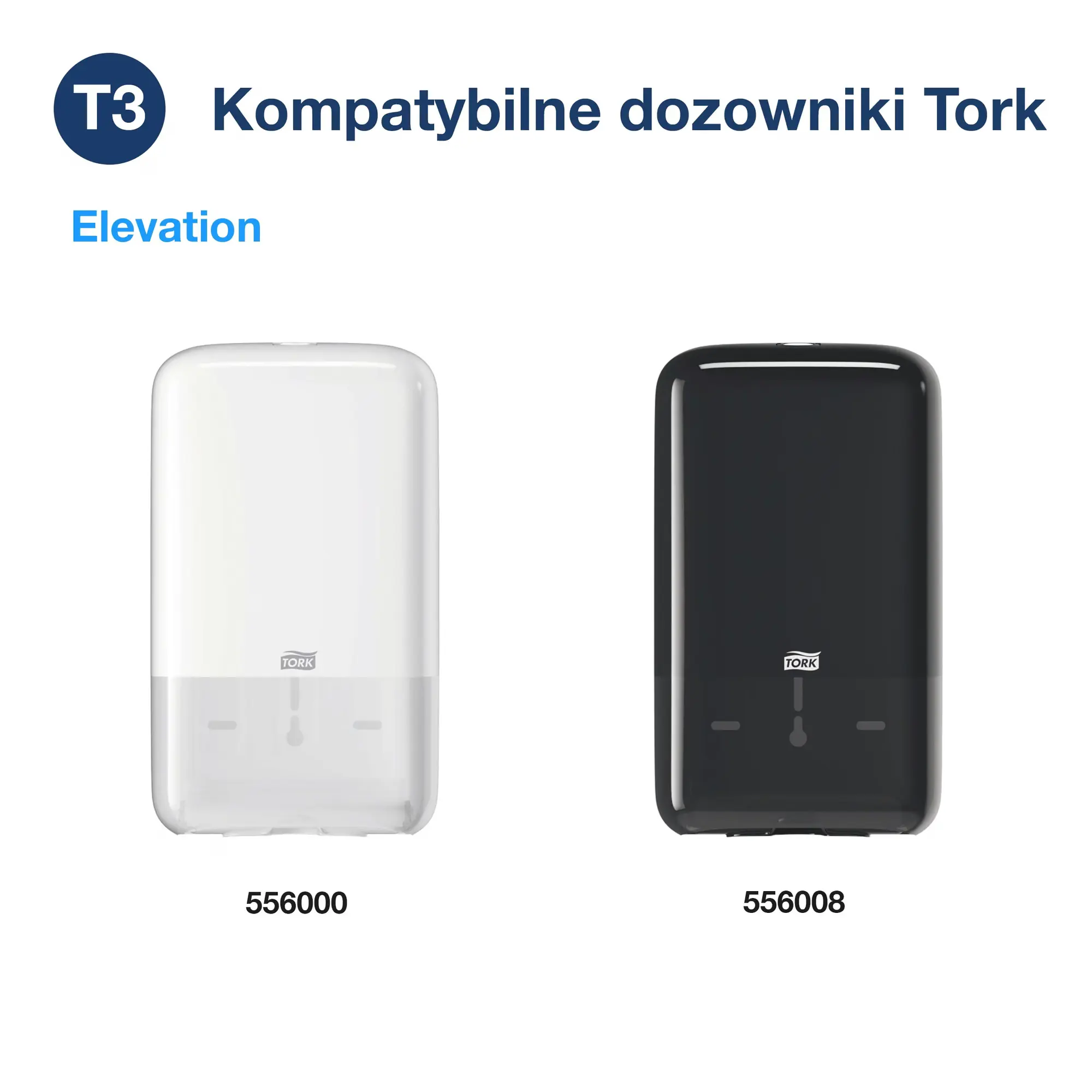 Tork ekstra miękki papier toaletowy w składce, kompatybilne dozowniki Elevation 556000 biały i 556008 czarny