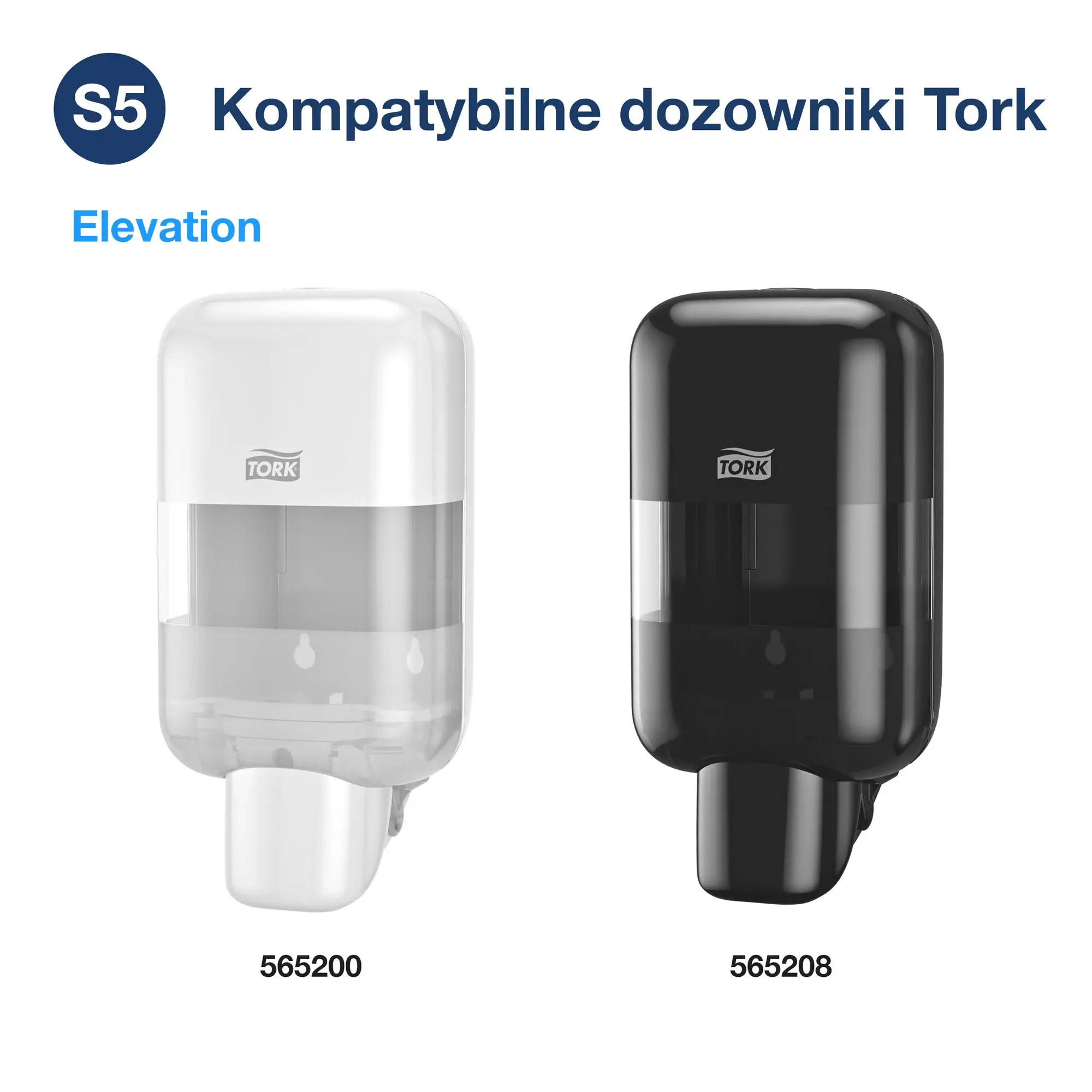Tork mydło w płynie mini S5, kompatybilne dozowniki Elevation w kolorze białym i czarnym